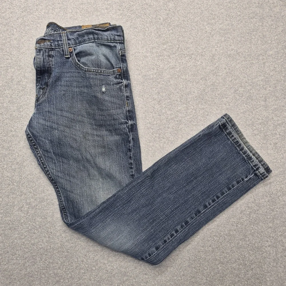 Signature Levi Jeans Mens 32x32 Blue Strauss S51 Straight Leg Denim Work Casual